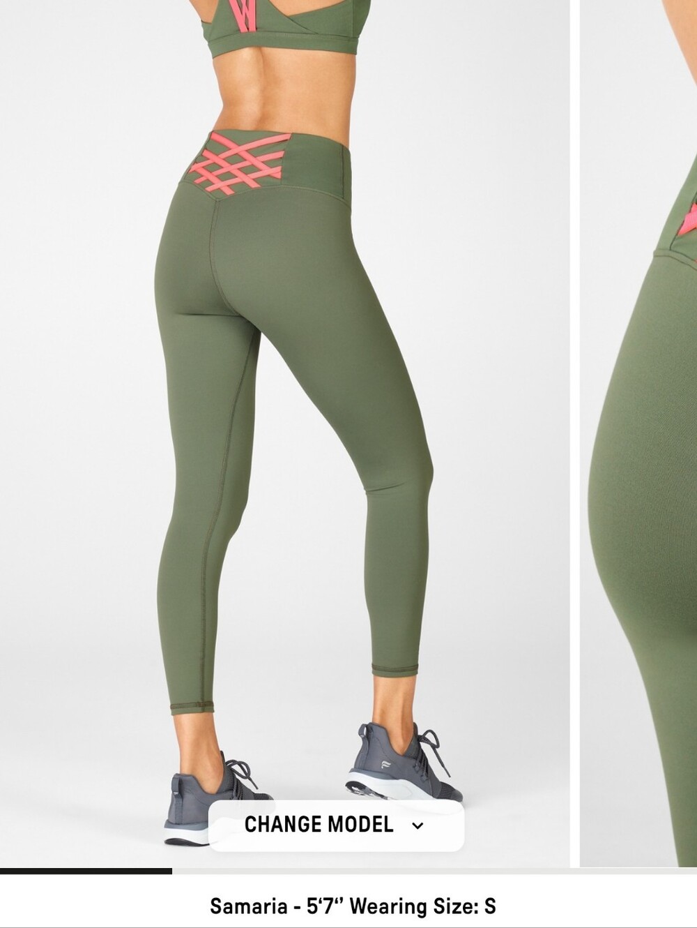 Fabletics Kessler 7/8 high waisted strappy legging